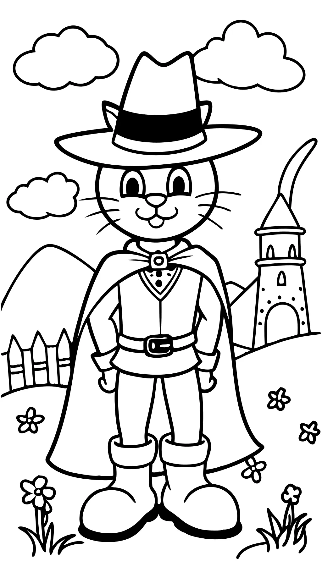 Puss in Boots Coloring Página